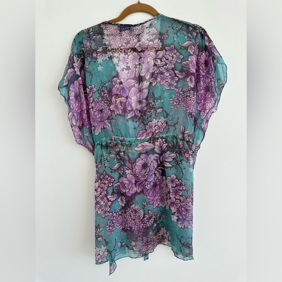 Vibrant spring colored Tunic- Top swim coverup Size S. - Picture 7 of 10